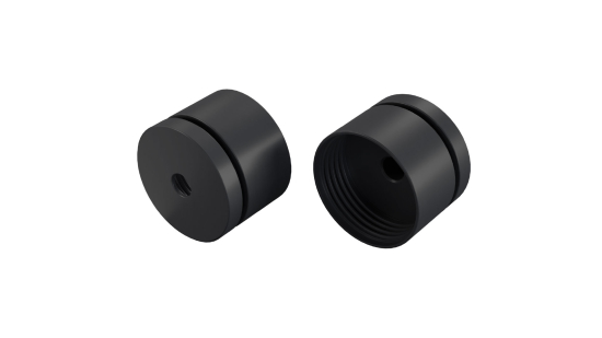 Zaślepki ALU LUMINES SFERO MS2 czarna anodowane z otworem KPL