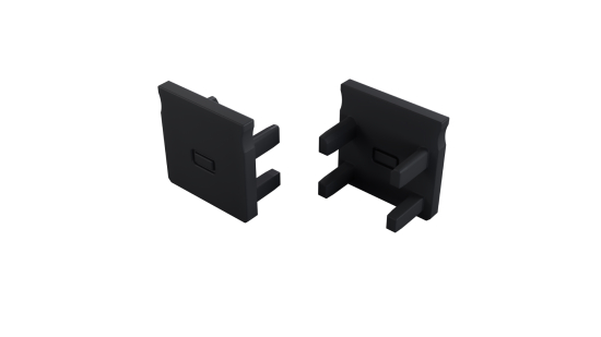 Zaślepka do profilu LUMINES FLEXA czarna 2w1