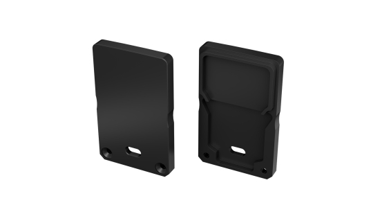 Zaślepka ALU LUMINES DILEDA+Tall czarna lakierowana z otworem