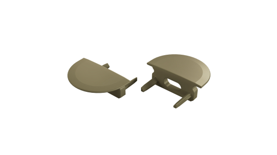 Zaślepka do profilu LUMINES IVO inox z otworem