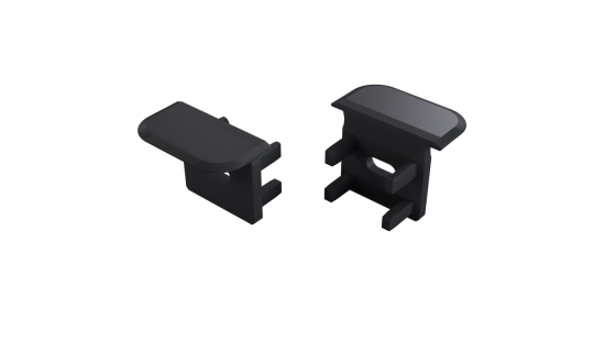 Zaślepka do profilu LUMINES inFLEXA czarna z otworem