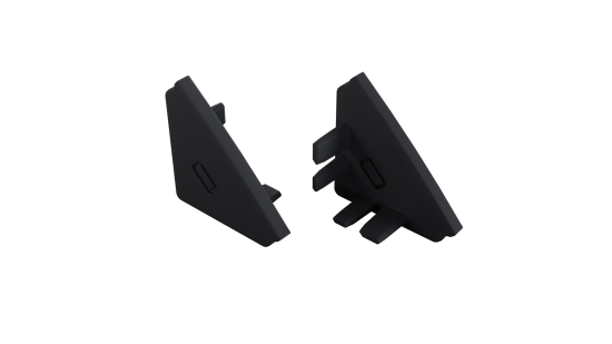 Zaślepka do profilu LUMINES AGO czarna 2w1