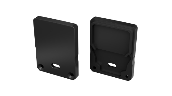 Zaślepka ALU LUMINES SILEDA+Tall czarna lakierowana z otworem