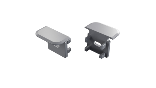 Zaślepka ALU do profilu LUMINES inFLEXA srebrna z otworem