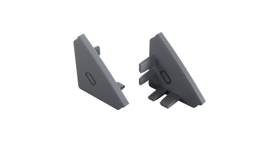 Zaślepka do profilu LUMINES AGO srebrna lak. 2w1