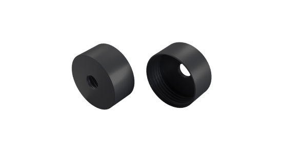 Zaślepki ALU LUMINES SFERO MS1 czarna anodowane z otworem