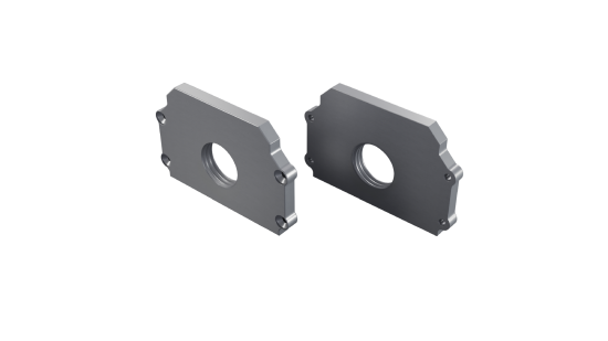 Zaślepka ALU LUMINES TECO srebrny anodowana z otworem