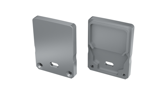 Zaślepka ALU LUMINES SILEDA+Tall srebrna anodowana z otworem