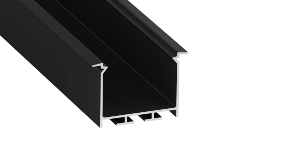 Zestaw TEKKNI HEDE czarny, klosz transparentny 2,02 m