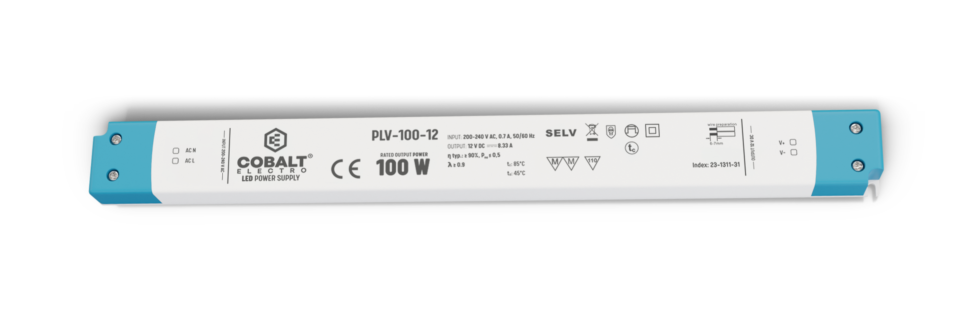 Zasilacz LED CobaltElectro PLV 12V 100W IP20