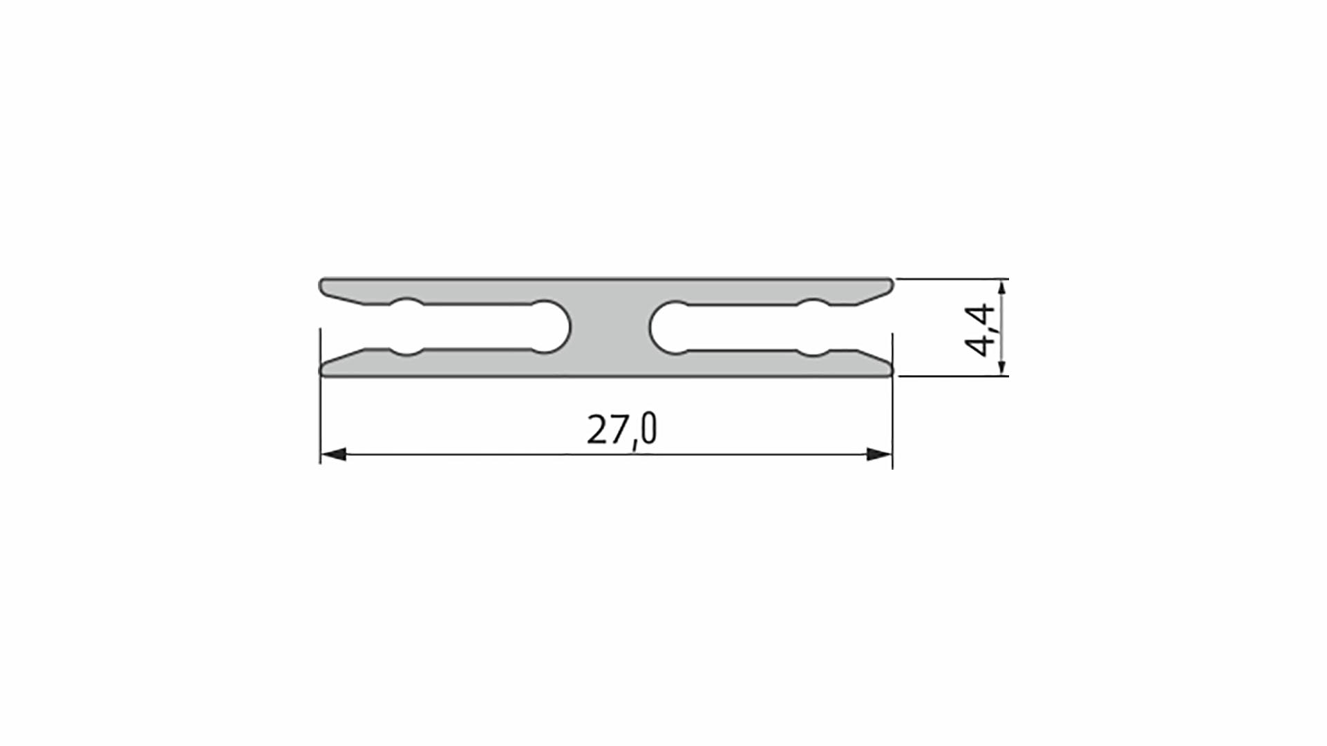 Profil LUMINES typ Metro srebrny anod. 2,02 m