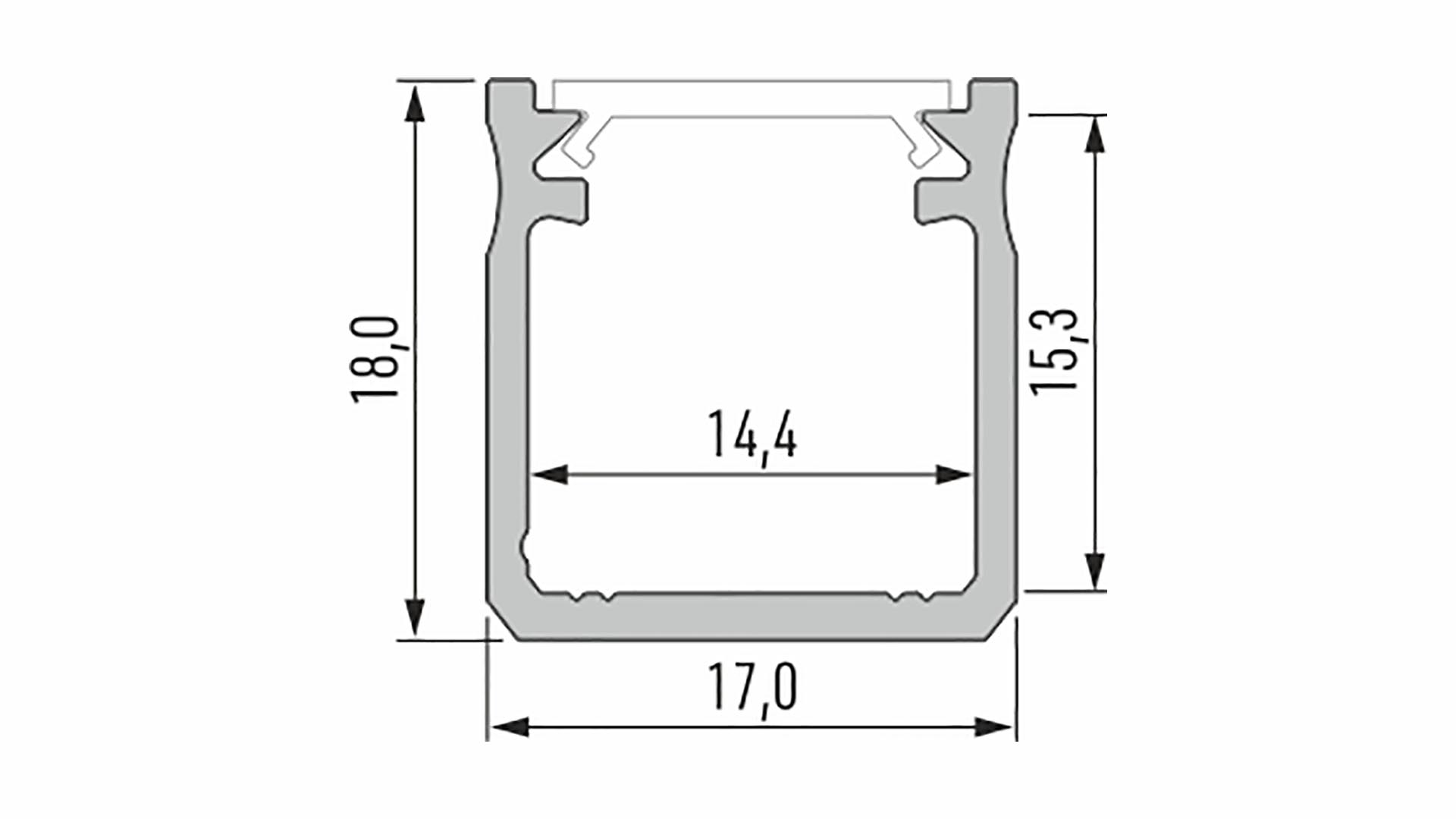 Profil LUMINES typ Y srebrny anod. 2,02 m