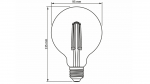 Źródło LED E27 7W G95 Filament DIM NW