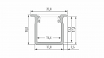 Profil LED LUMINES typ G RAL1923 mat. 1 m