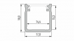 Profil LED LUMINES typ Y RAL1923 mat. 1 m