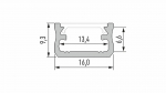 Profil LED LUMINES typ A RAL1923 mat. 2,02 m