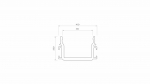 Profil LUMINES typ Strada M1 srebrny anodowany 2,02 m