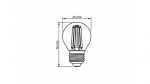 Źródło LED E27 6W G45 Filament Biała Ciepła