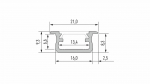 Profil LED LUMINES typ B RAL1923 mat. 3 m