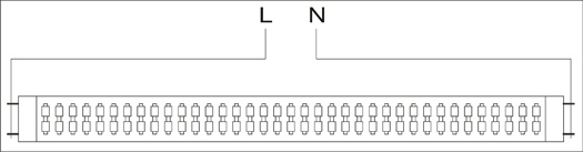  Schemat podłączenia świetlówki LED