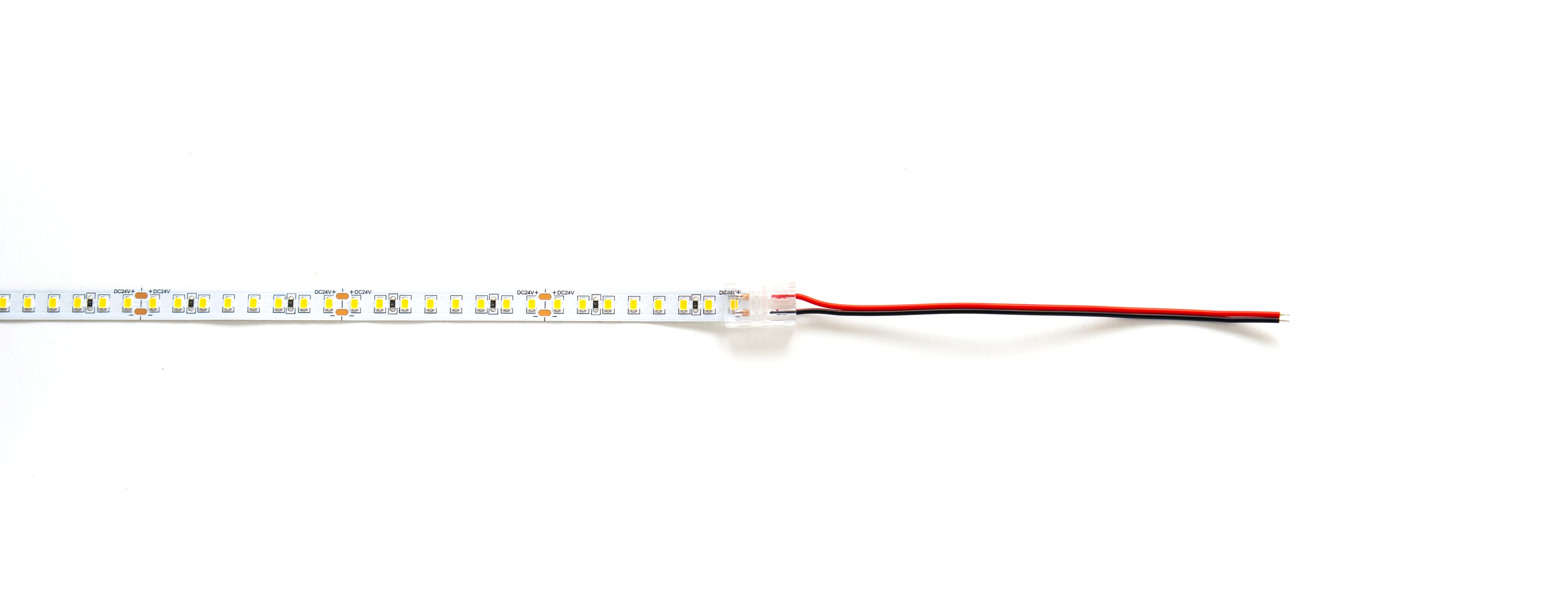 Połączenie taśmy LED MONO ze złączem jednostronnym z przewodem
