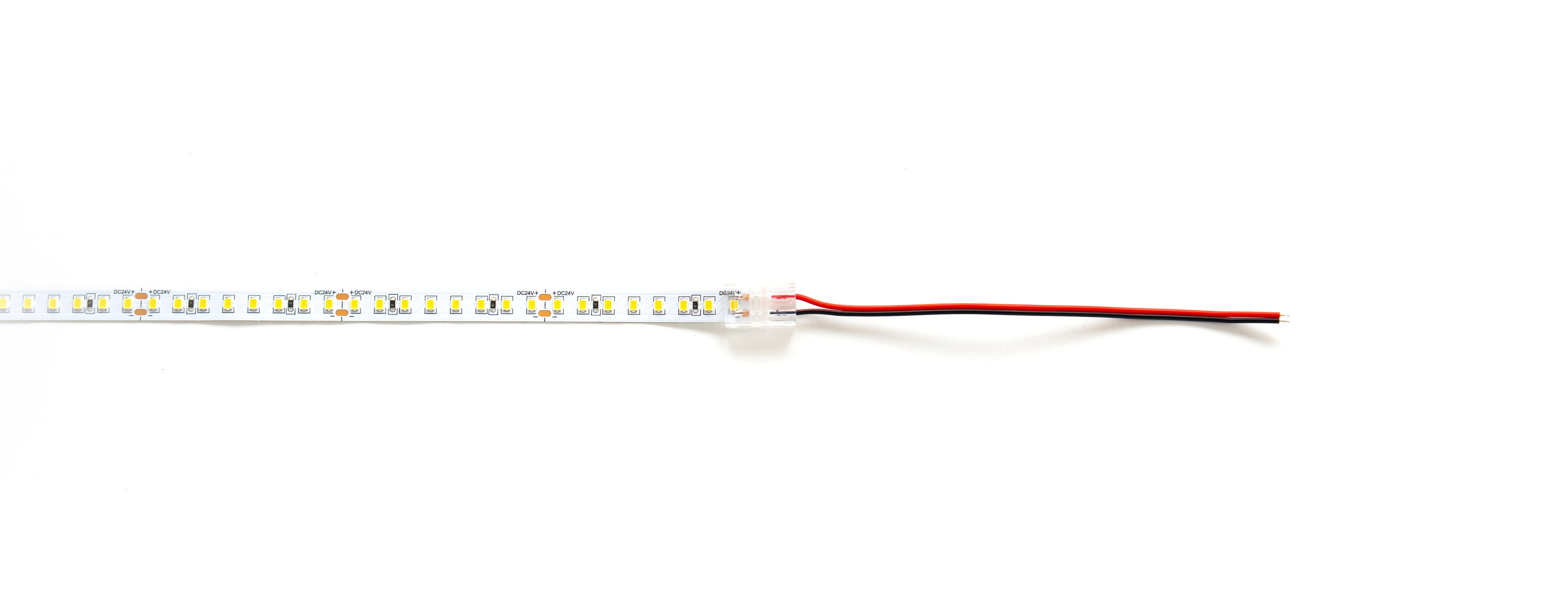 Połączenie taśmy LED ze złączką jednostronną z przewodem